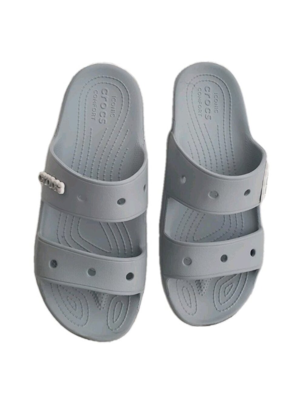CROCS UNISEX CLASSIC SANDALS LIGHT GRAY SZ 9 M/11 W - Picture 3 of 5